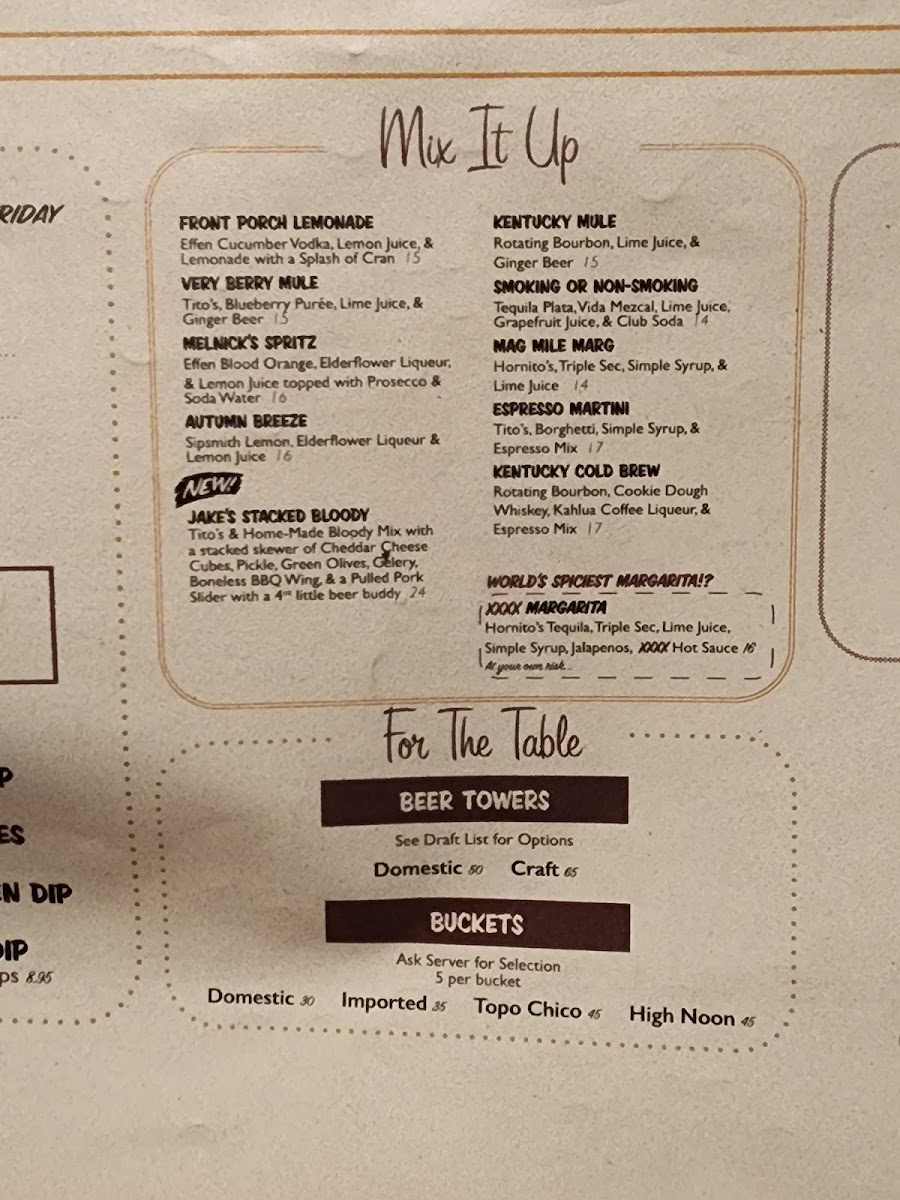 Jake Melnick's Corner Tap Menu - Image 2
